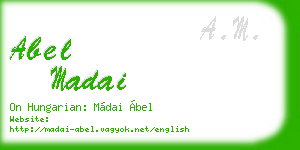 abel madai business card