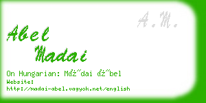 abel madai business card